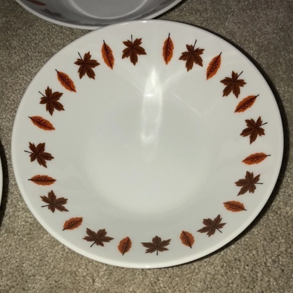Vintage Harmony House Fine China Japan Bowl‎ Set (8) Leaf Fall Thanksgiving